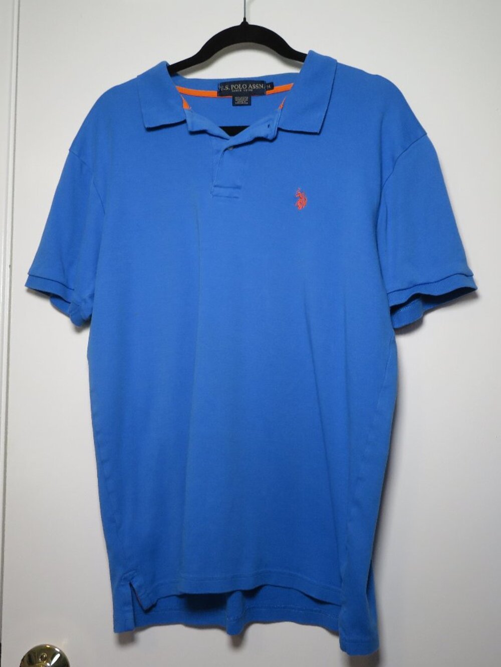 Royal Blue US Polo Assn Polo Shirt size Med 100% Cotton